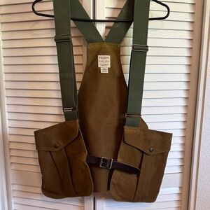 Filson Tan and Green Canvas Vest